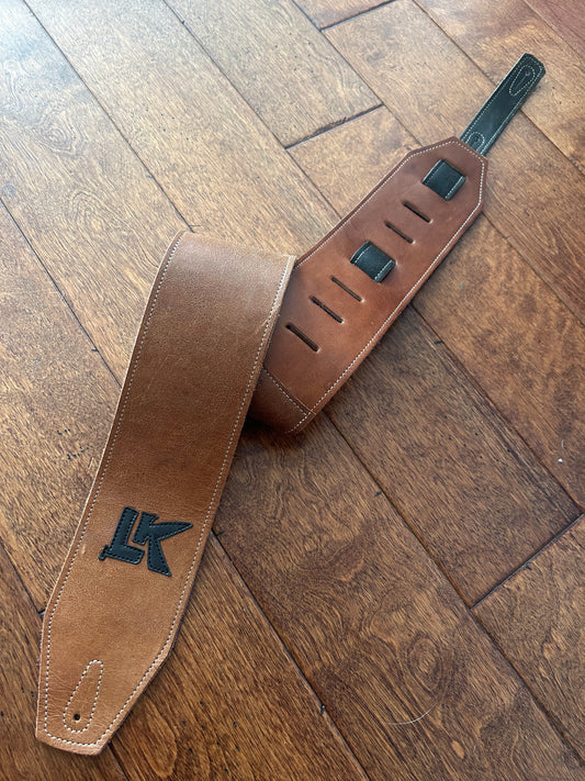 ! SALE ! LK Strap Medium Brown With Black Logo
