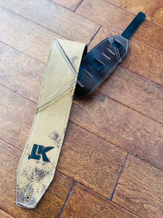 ! SALE ! LK Strap Distressed Heavy Brown With Black Logo