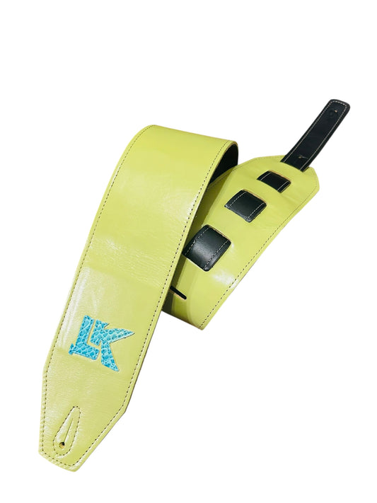LK Strap Lime Green With Blue Logo