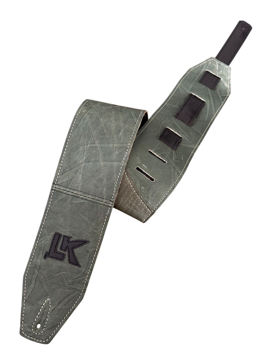 LK Strap Distressed Green With Black Logo