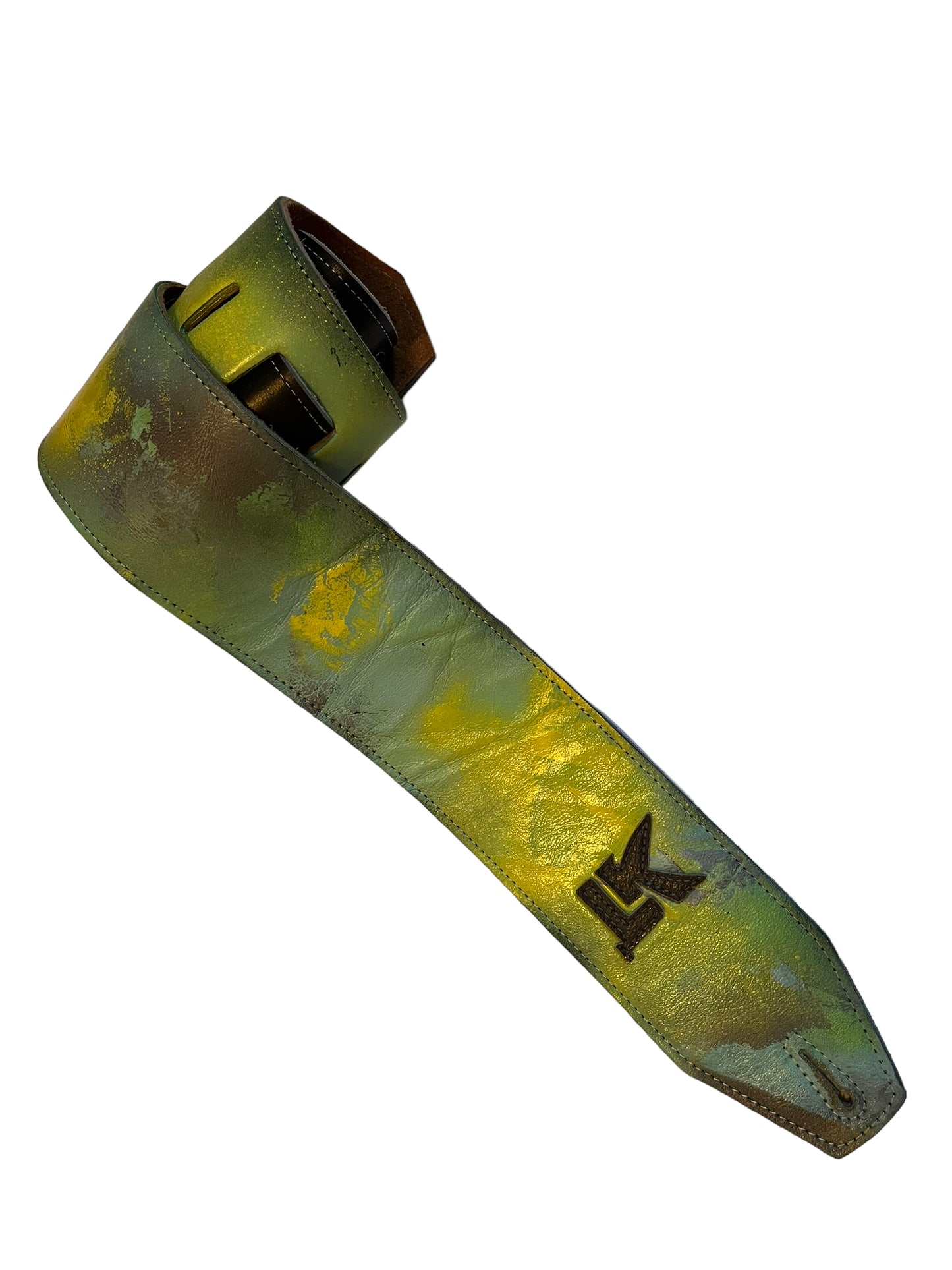 LK Green Yellow Purple Spray Paint Strap