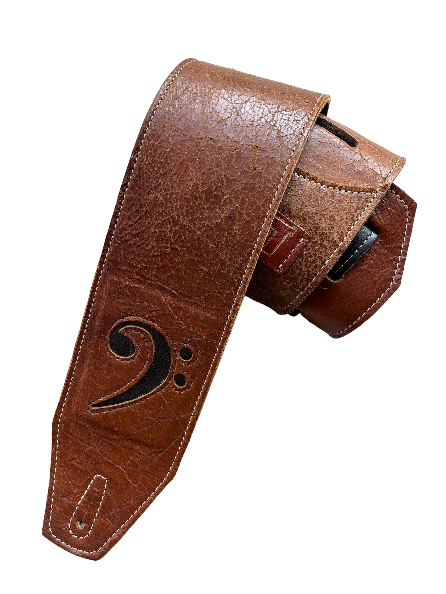 LK 3.5" Distressed Brown F Clef Strap