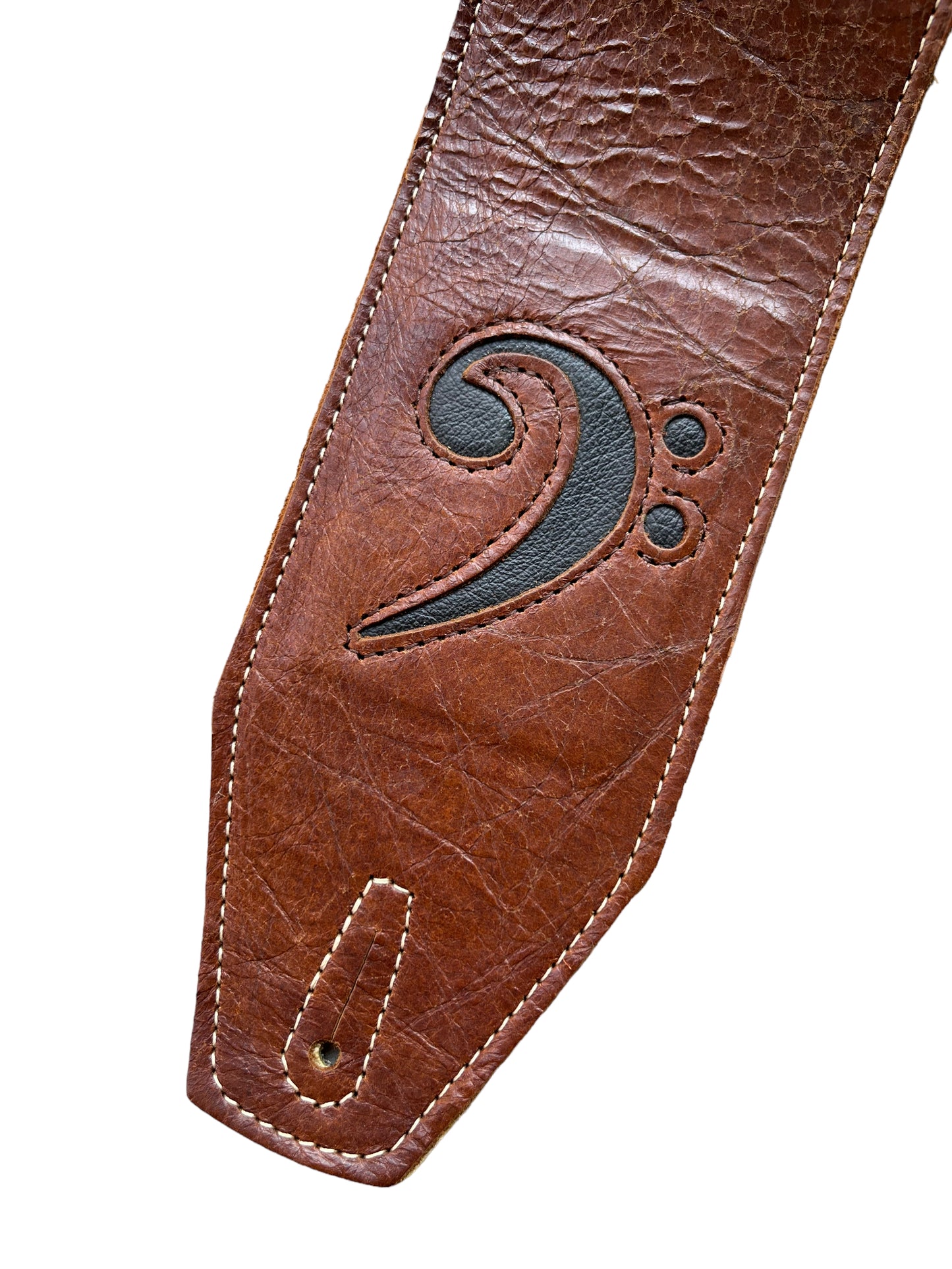 LK 3.5" Distressed Brown F Clef Strap