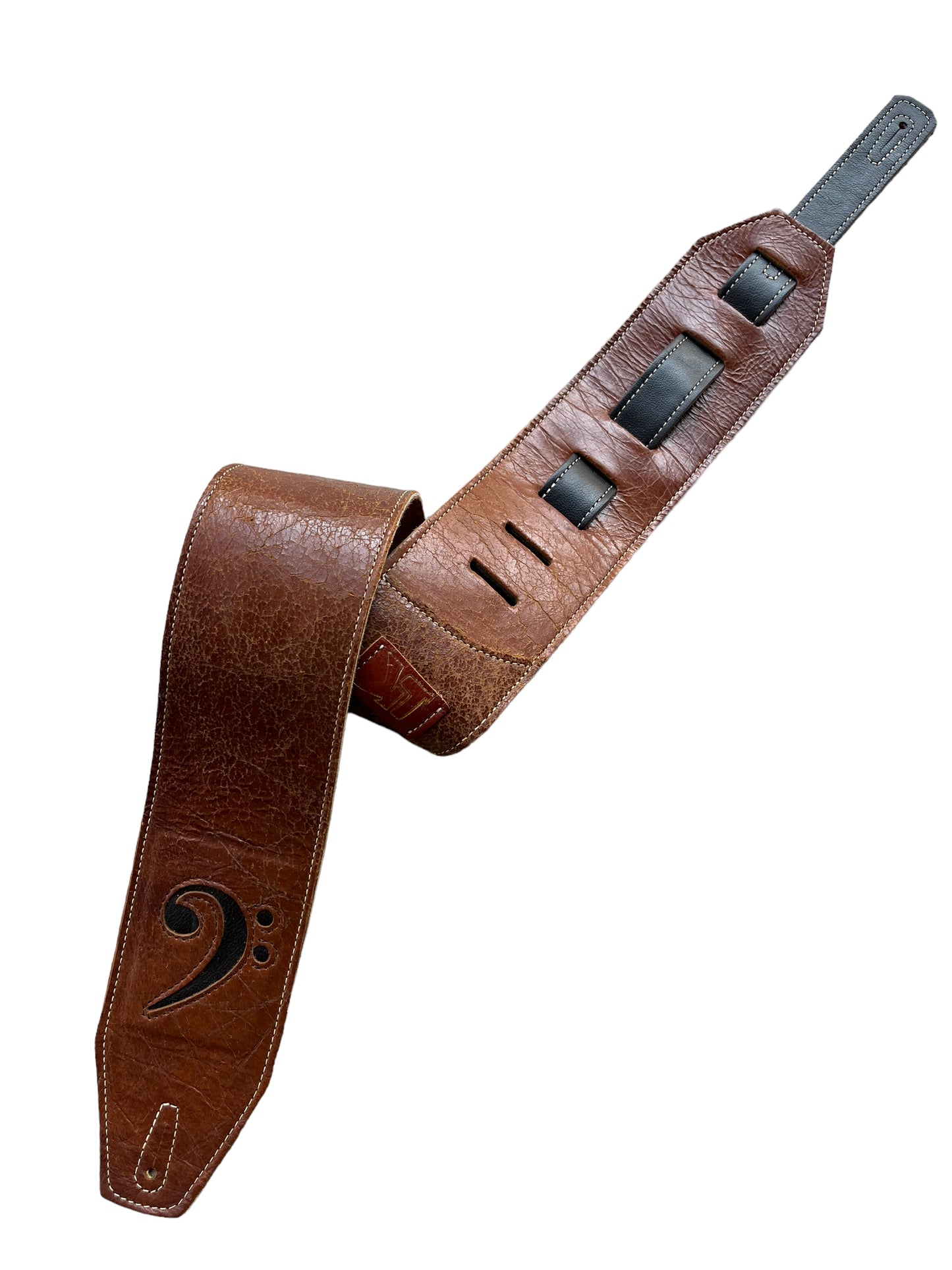 LK 3.5" Distressed Brown F Clef Strap