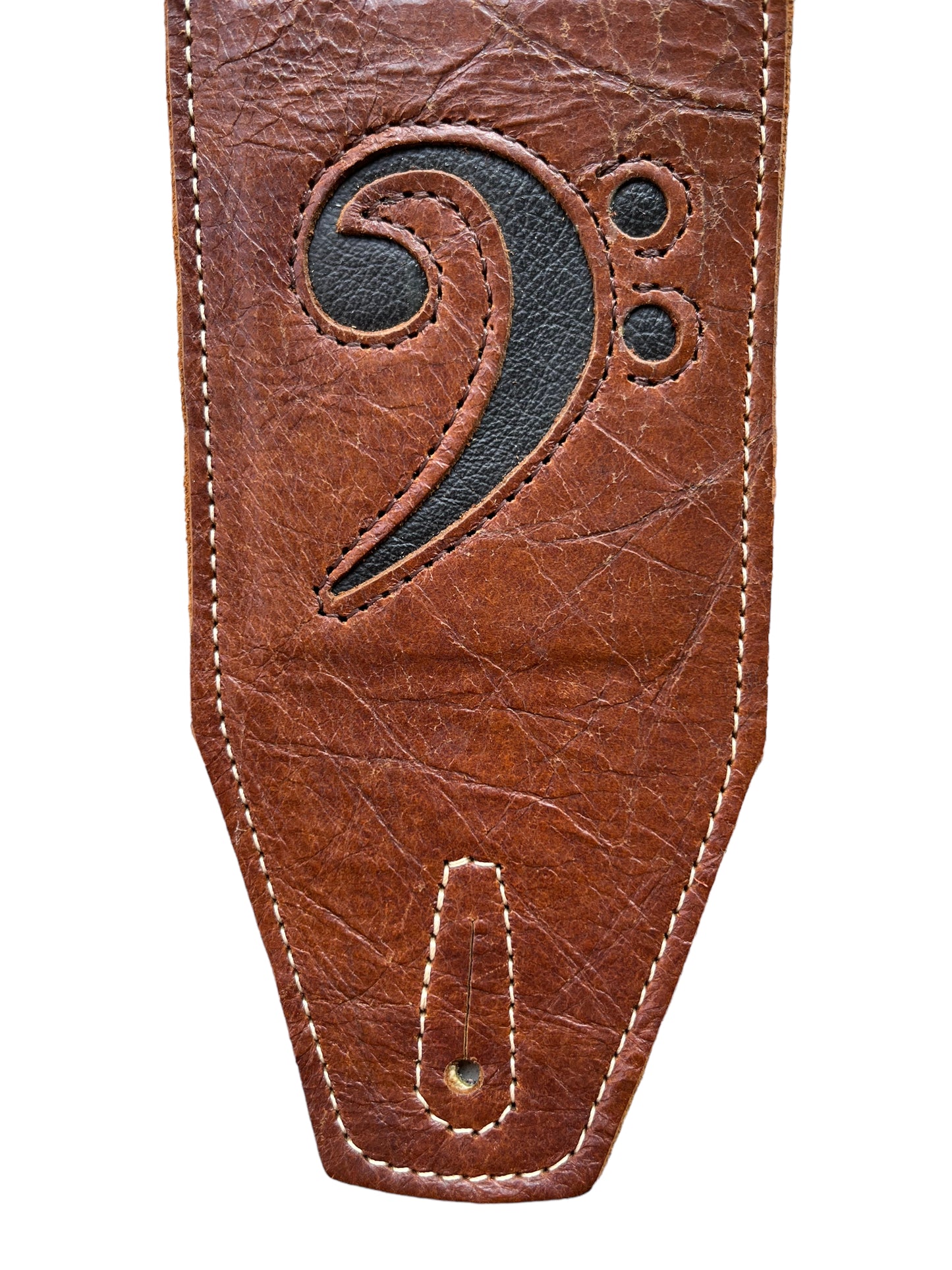 LK 3.5" Distressed Brown F Clef Strap