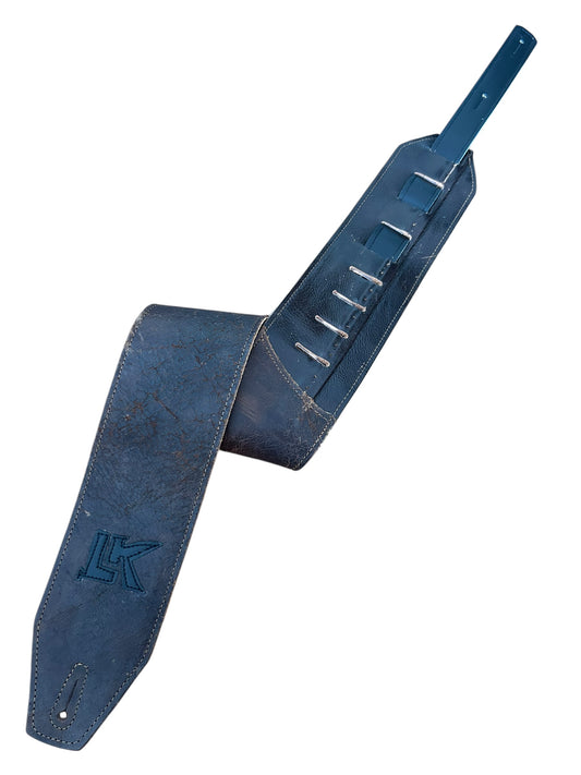 LK Strap Distressed Dark Brown With Black Logo