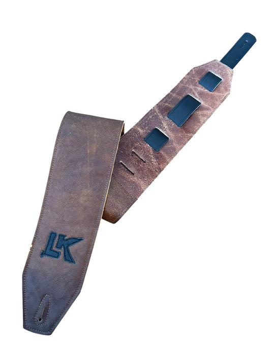 LK Strap Distressed Brown With Black Logo