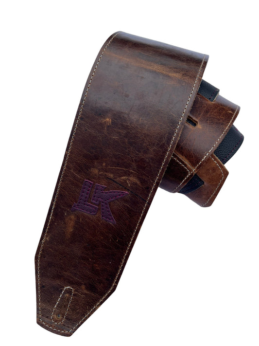 LK 4” Wide Distressed Brown Strap