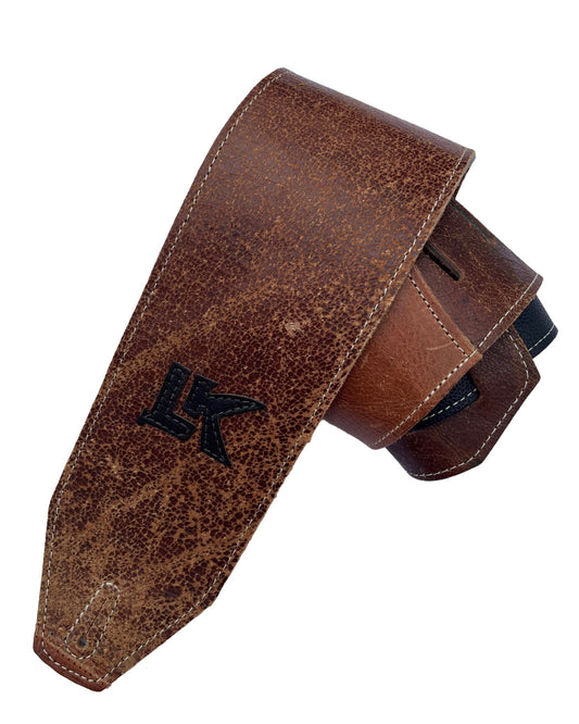 LK 4” Wide Distressed Brown Strap