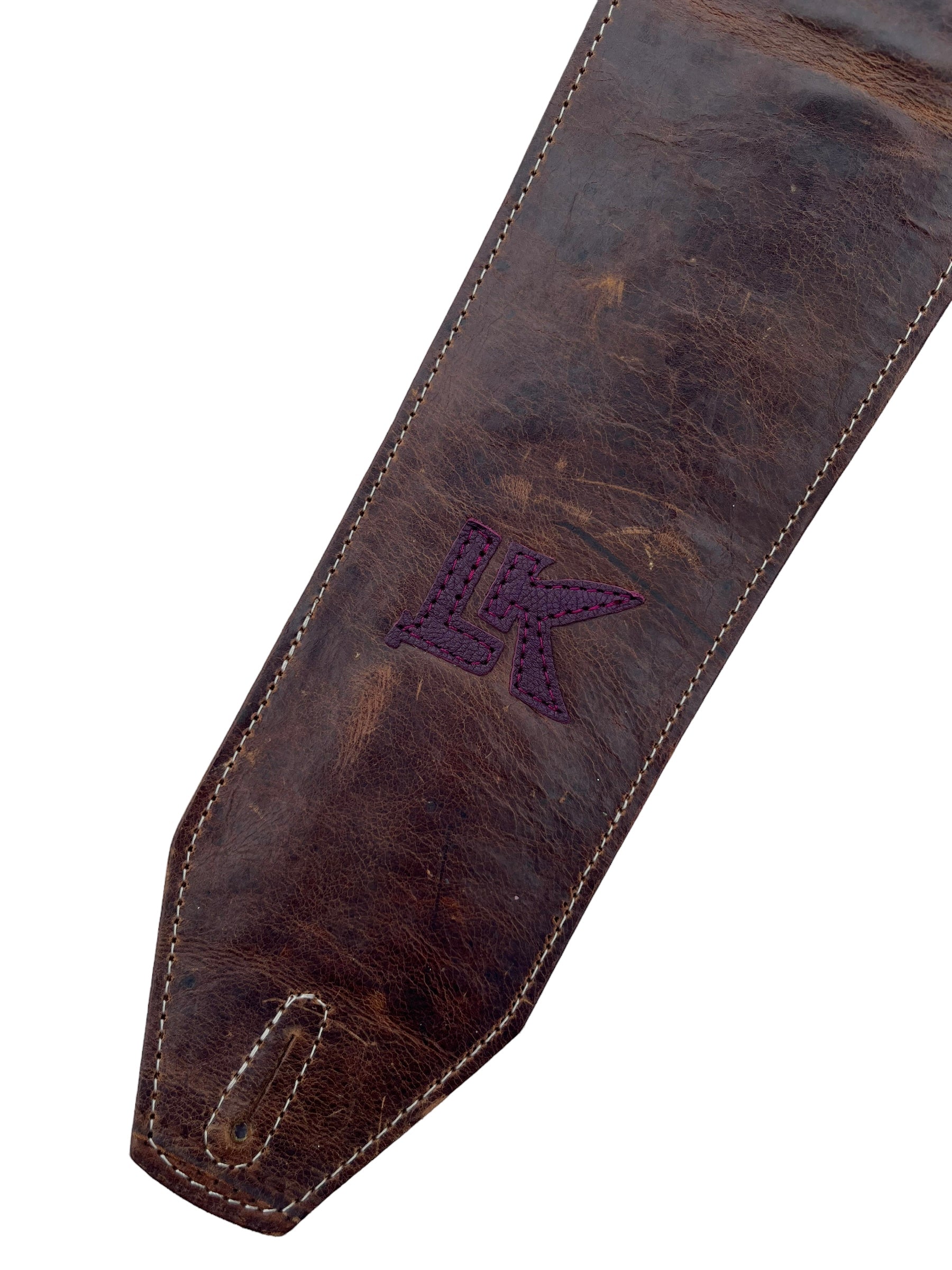 LK 4” Wide Distressed Brown Strap