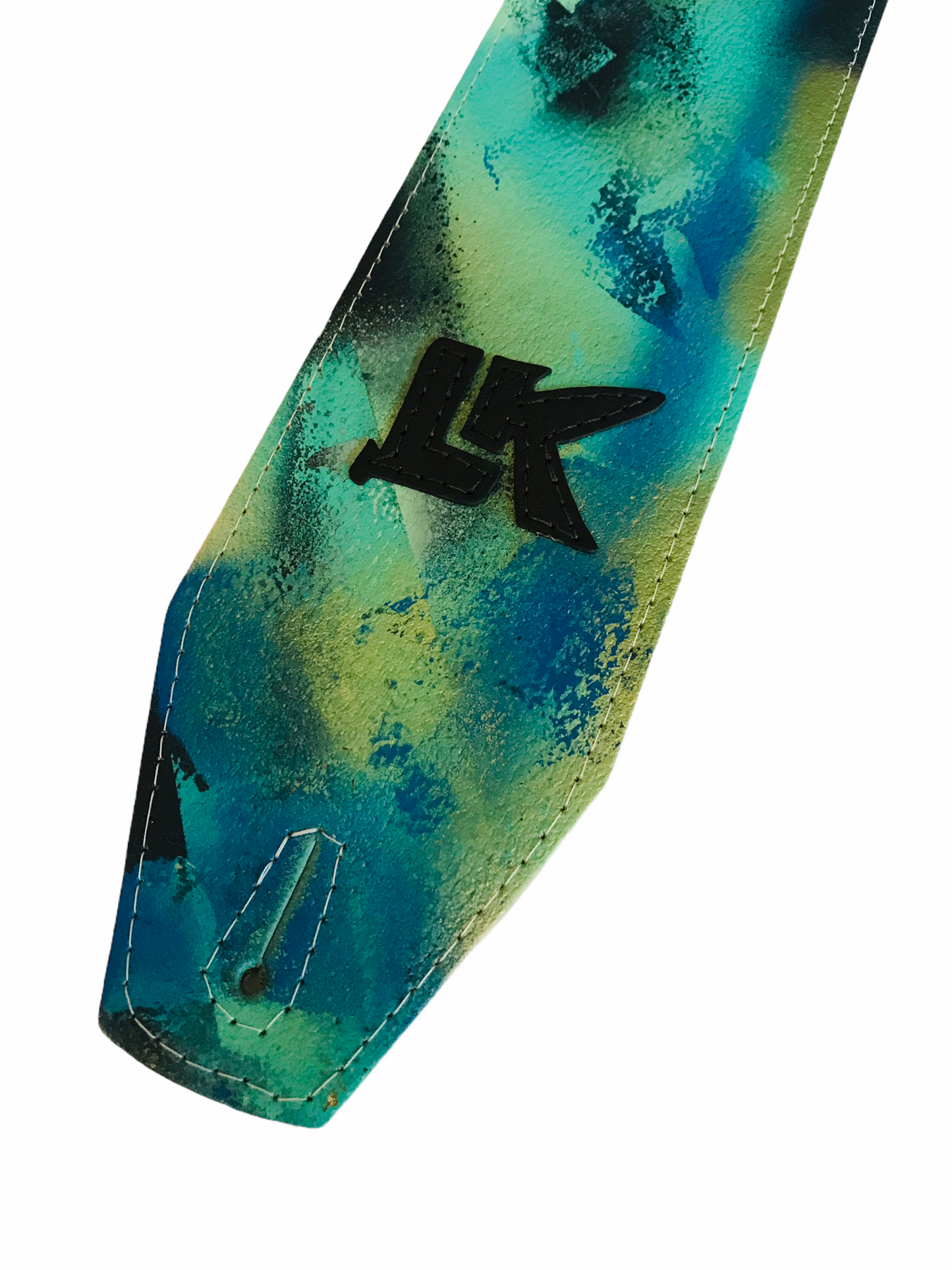 LK Green Blue Black Spray Paint Strap