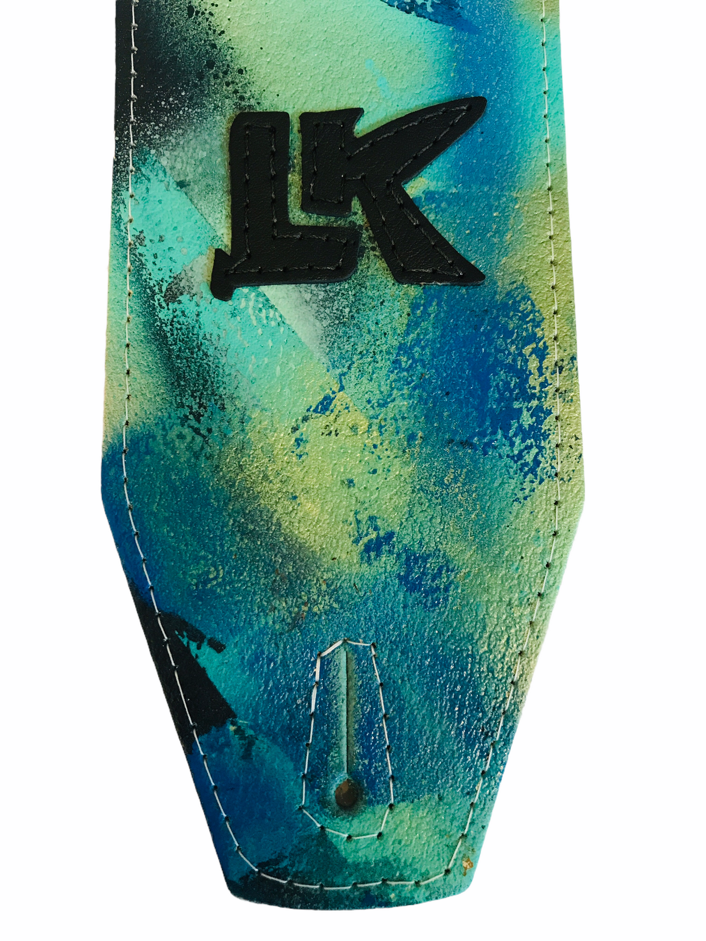 LK Green Blue Black Spray Paint Strap