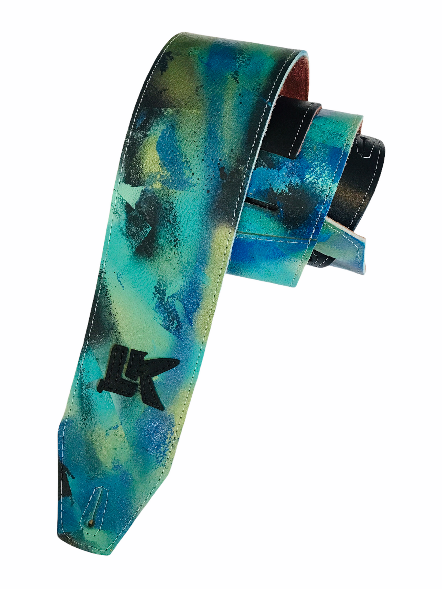 LK Green Blue Black Spray Paint Strap