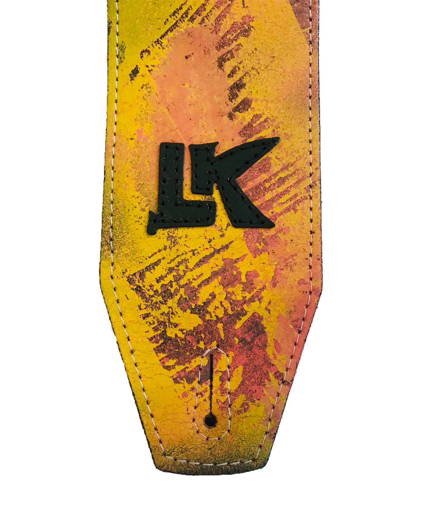 LK Pink Yellow Brown Spray Paint Strap