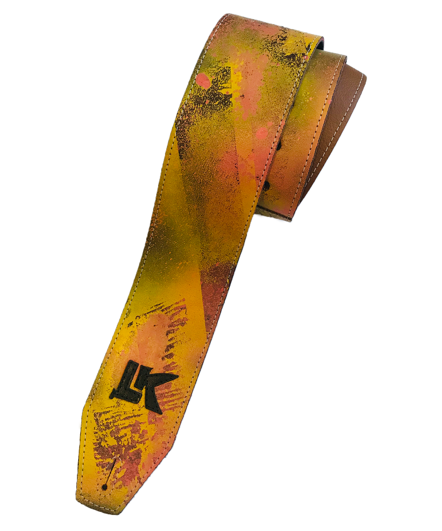 LK Pink Yellow Brown Spray Paint Strap