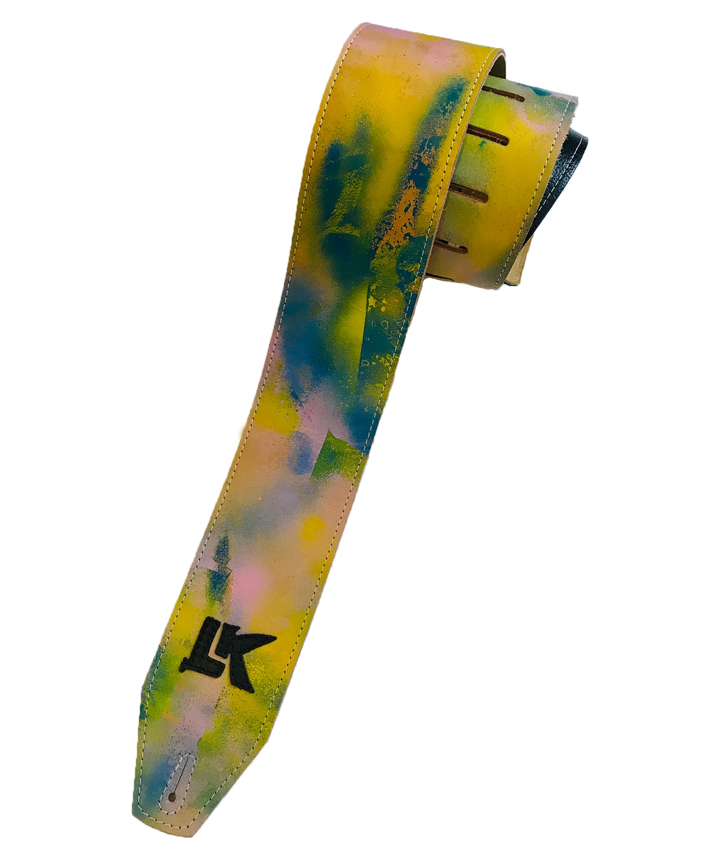 LK Blue Yellow Pink Spray Paint Strap