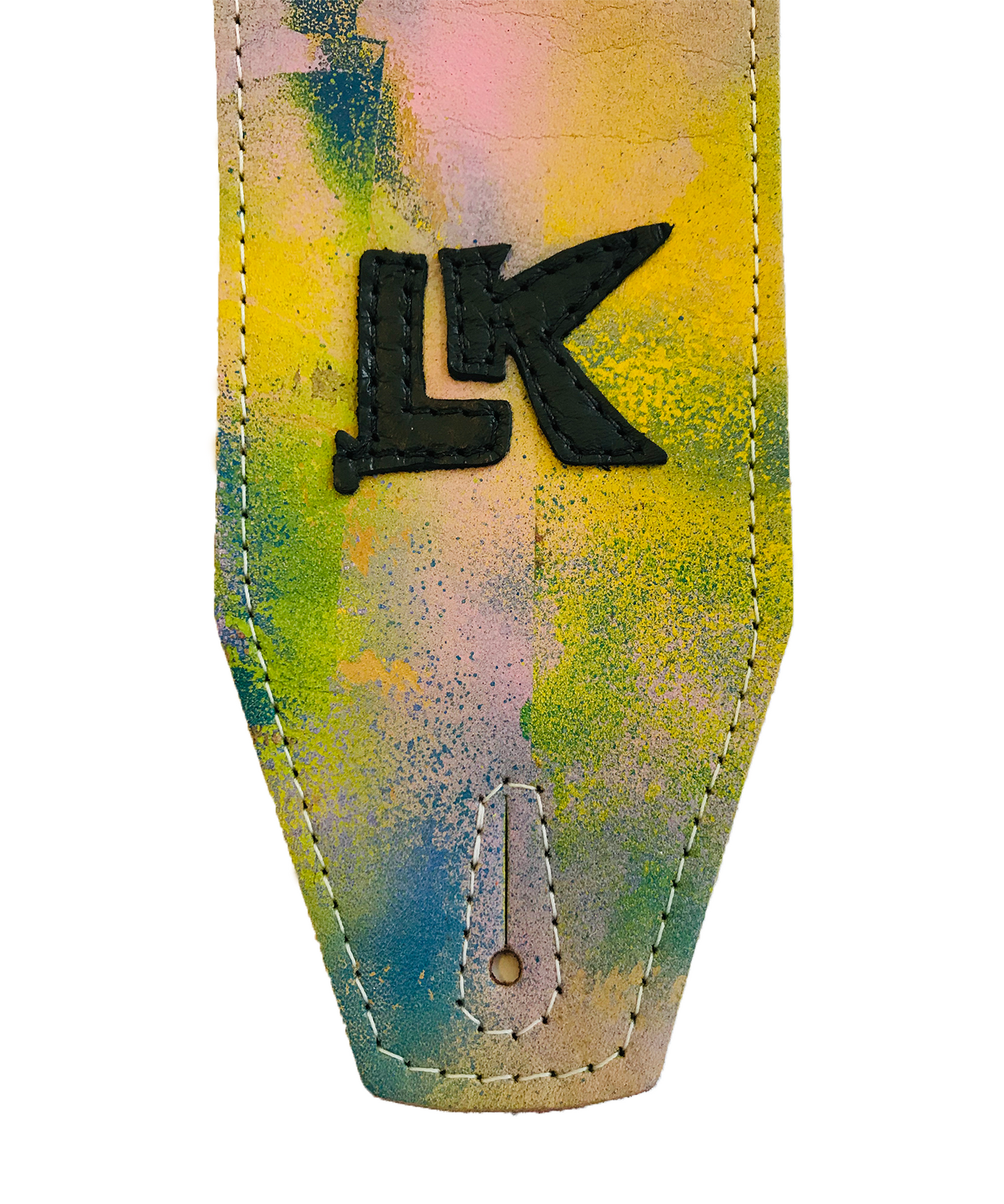 LK Blue Yellow Pink Spray Paint Strap