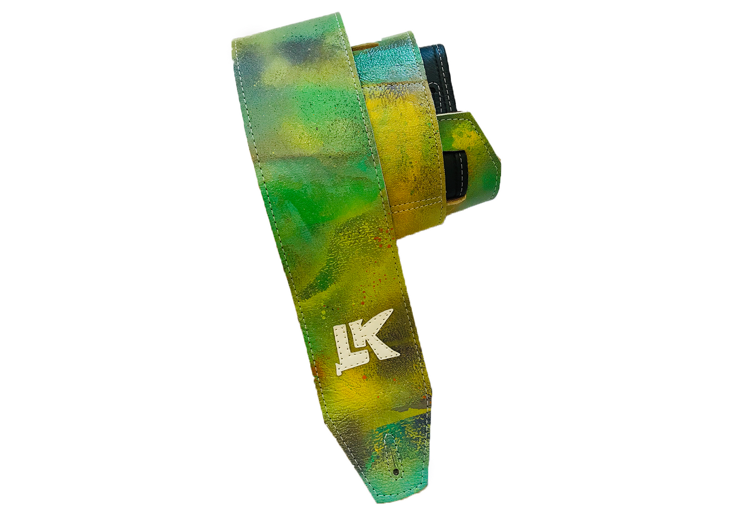 LK Green Yellow Purple Spray Paint Strap