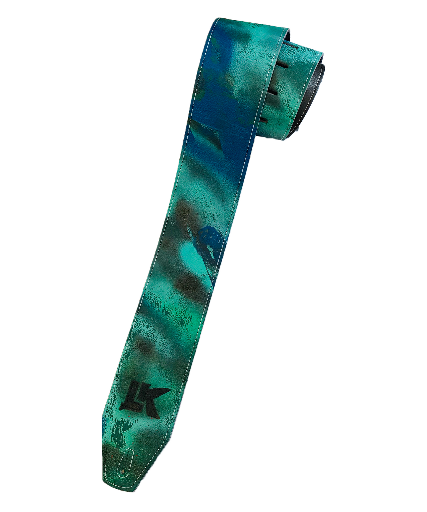 LK Green Blue Black Spray Paint Strap